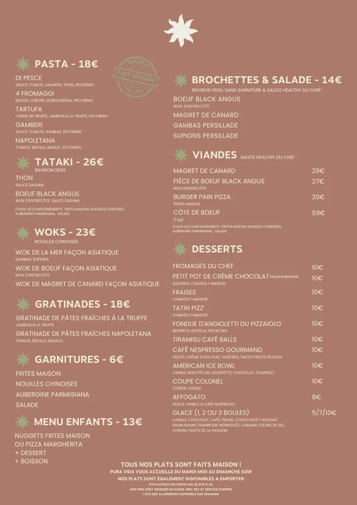 Menu_Pura Vida Montpellier - Ex La Chichoumeille_Castelnau-le-Lez_image_1