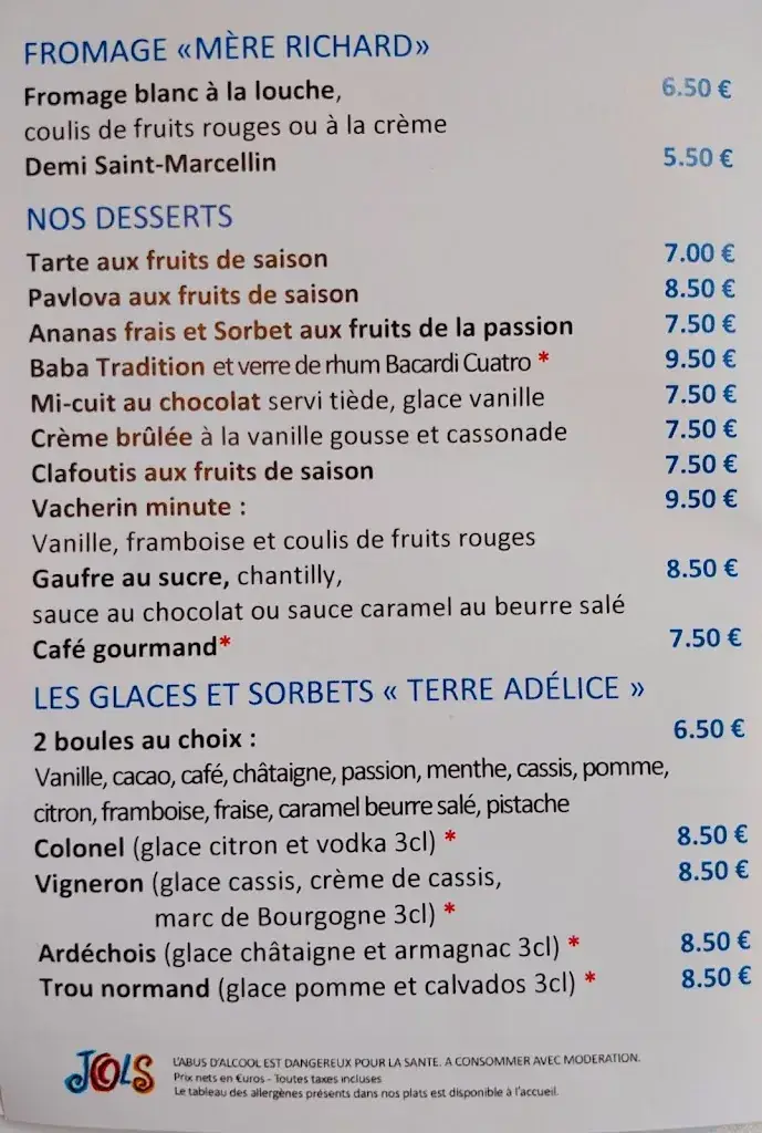 Menü_Jols Lyon Limonest - restaurant de poissons et fruits de mer_Limonest_Bild_2