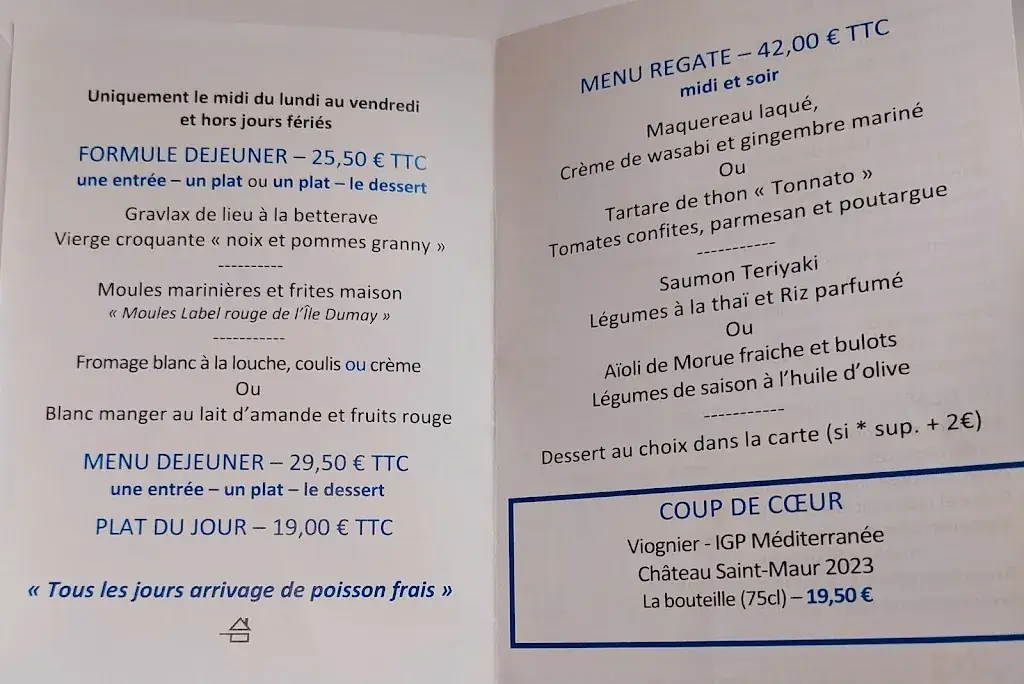 Menü_Jols Lyon Limonest - restaurant de poissons et fruits de mer_Limonest_Bild_3