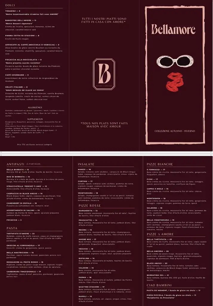 Menu_Bellamore Pizzeria x Trattoria_Castelnau-le-Lez_image_1