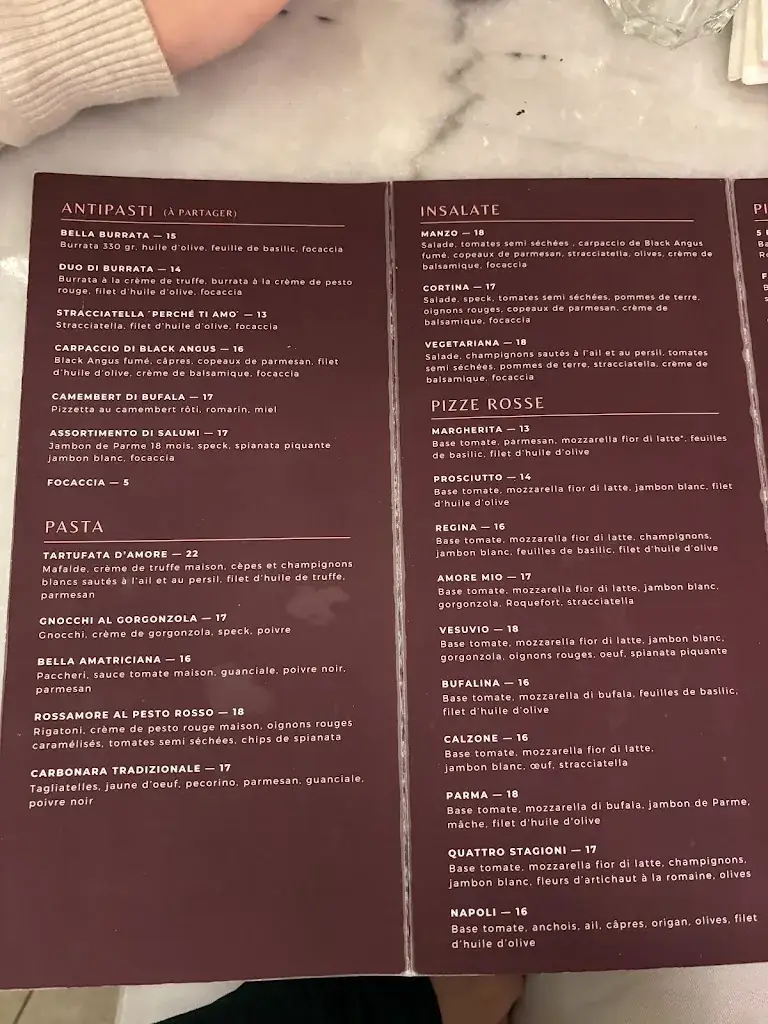 Menu_Bellamore Pizzeria x Trattoria_Castelnau-le-Lez_image_2