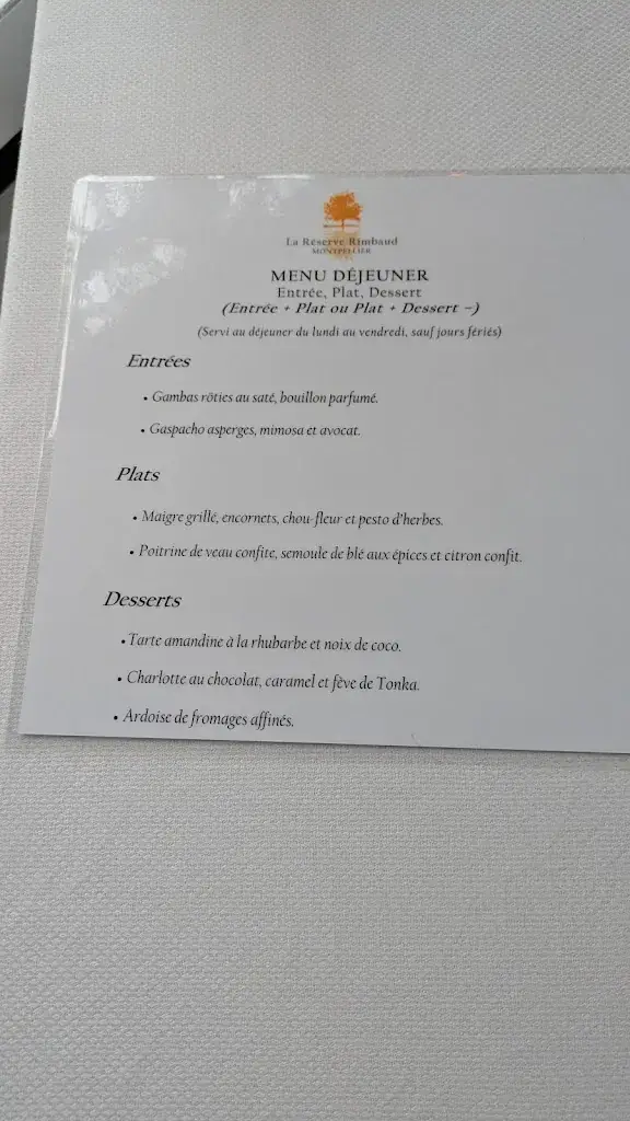 Menu_La Réserve Rimbaud_Montpellier_immagine_1
