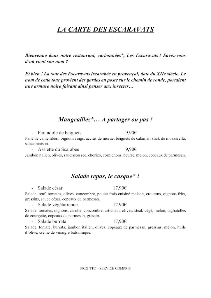 Menu_Restaurant Les Escaravats_Remoulins_image_4