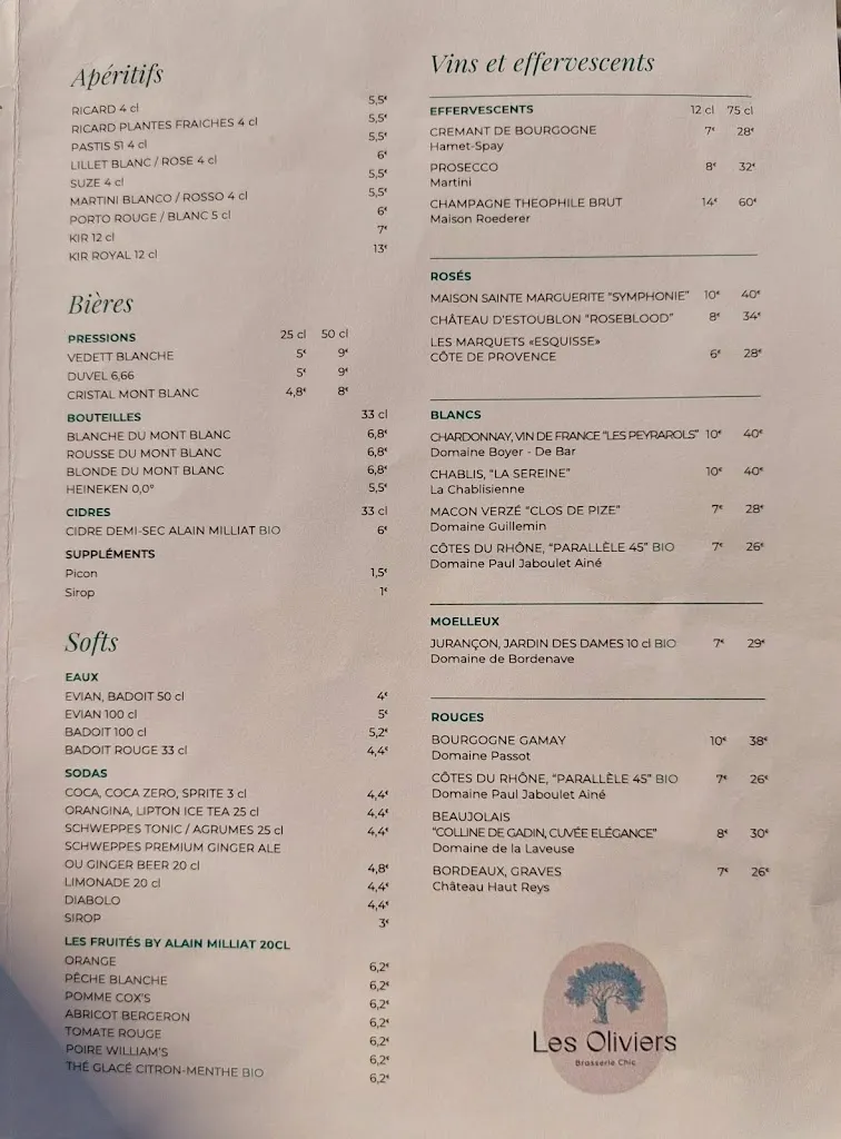 Menu_Les Oliviers - Restaurant Golden Tulip Hôtel_Limonest_image_2