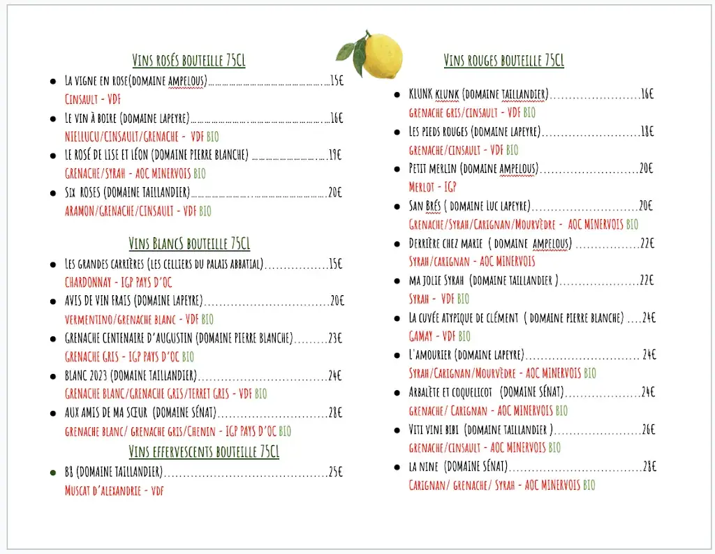 Menu_Restaurant Cédrat_Caunes-Minervois_image_2