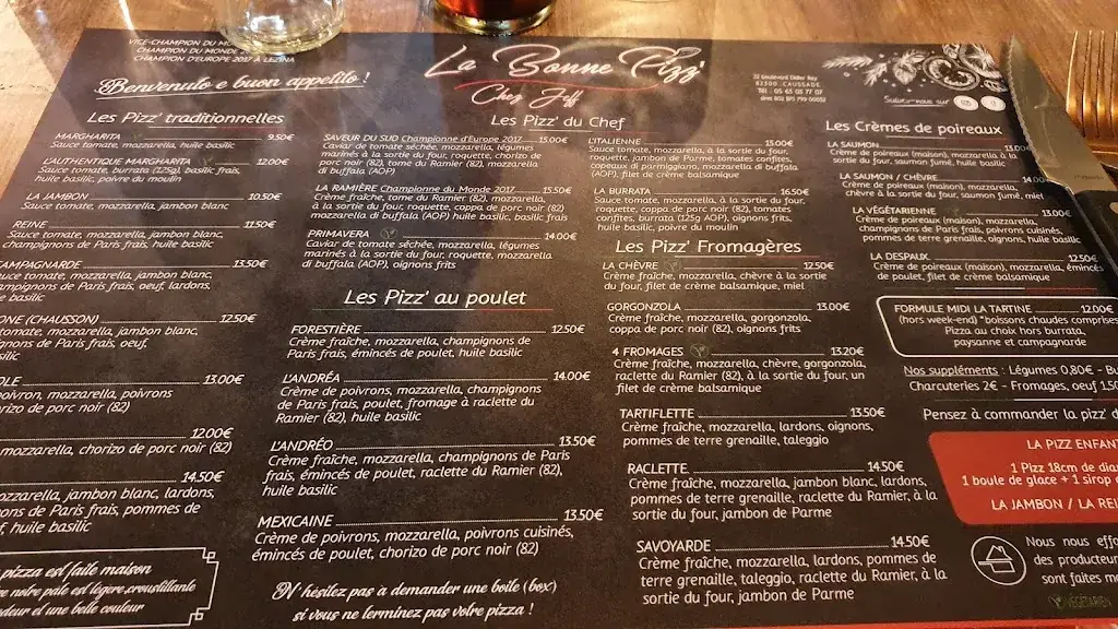 Menu_La bonne pizz' Caussade_Caussade_image_1