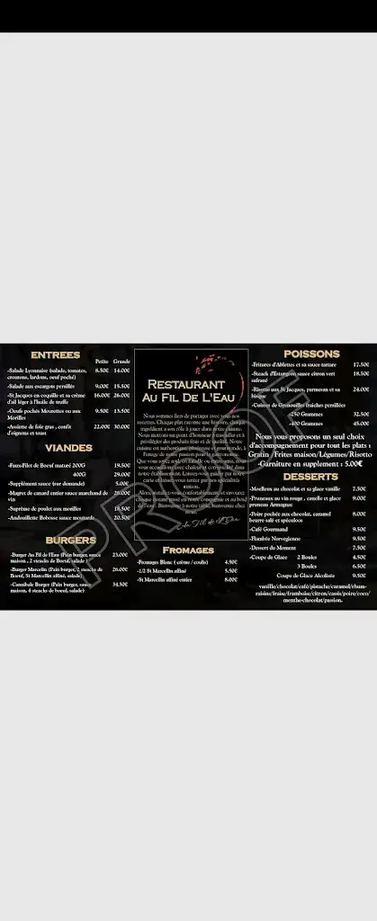 Menu_Au Fil de L'Eau loyettes_Loyettes_image_1