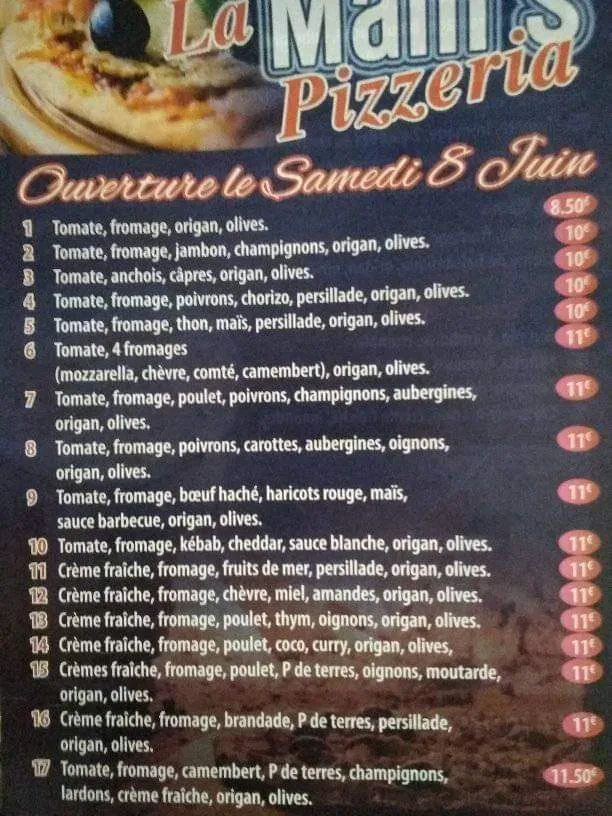 Menu_La Mam's pizzeria_Caveirac_image_1