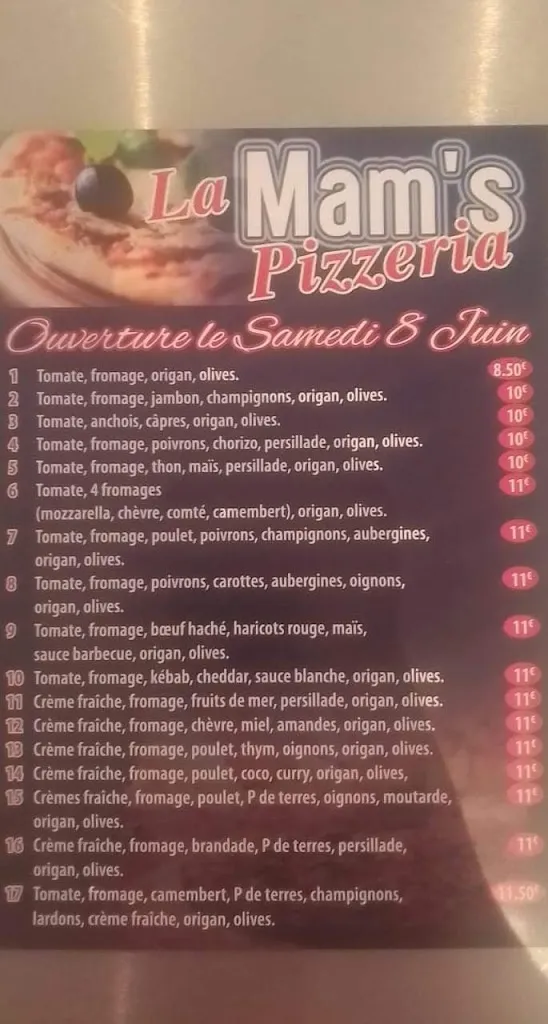 Menu_La Mam's pizzeria_Caveirac_image_2