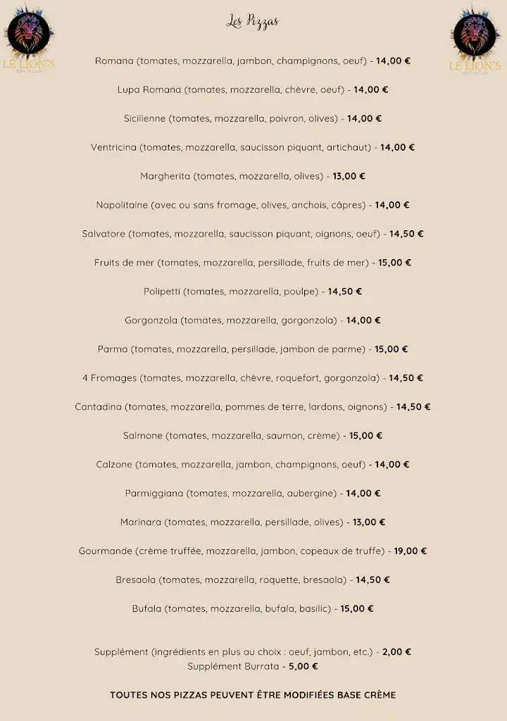 Menu_Le Lion's - Resto & Club_Loyettes_image_3