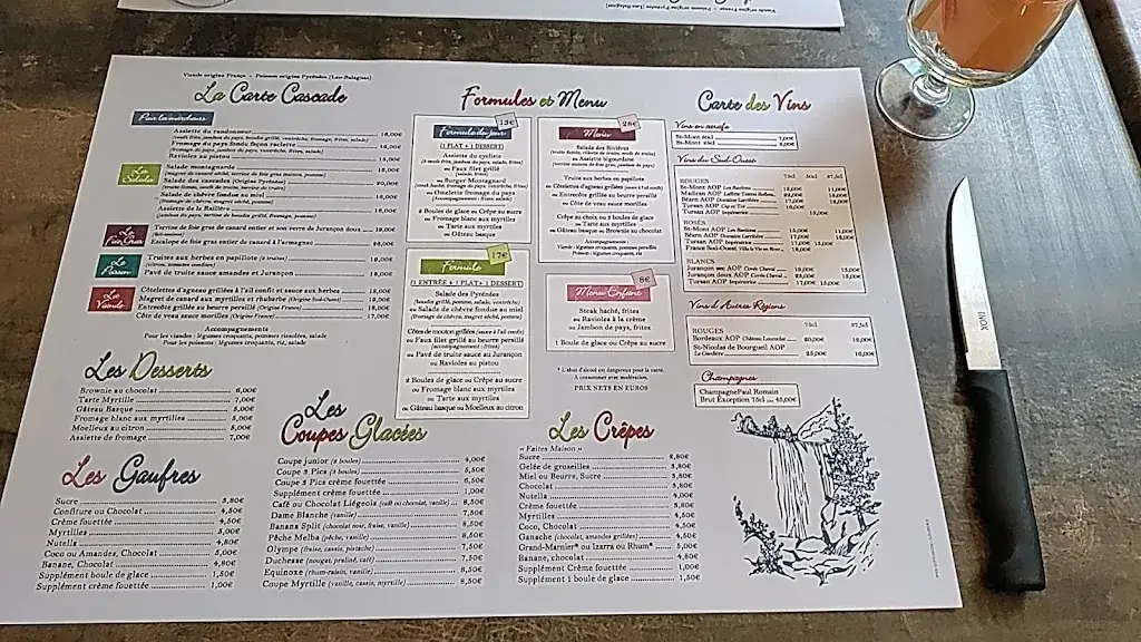 Menu_La cascade_Cauterets_image_2