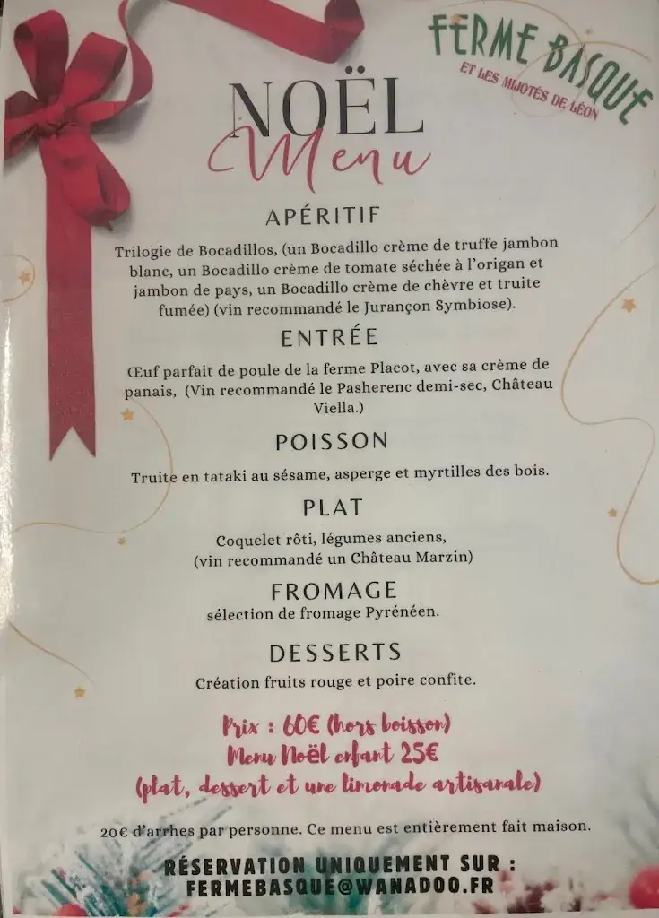 Menu_La Ferme Basque_Cauterets_image_2