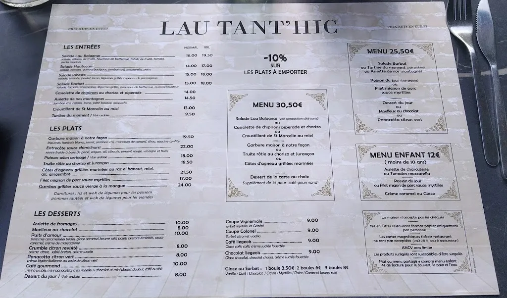 Menu_Lau Tant'hic_Cauterets_image_2