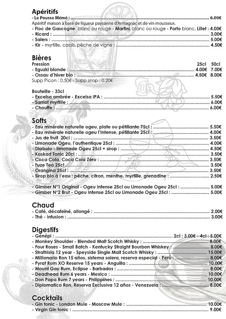 Menu_Le Canard Déchaîné_Cauterets_immagine_1