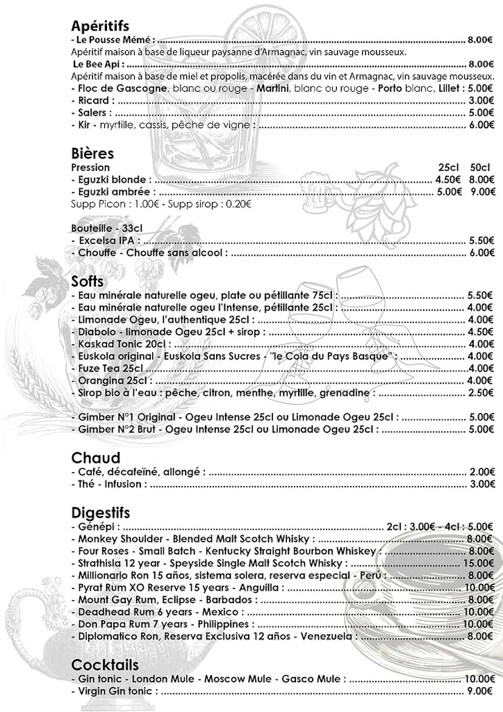 Menu_Le Canard Déchaîné_Cauterets_immagine_2