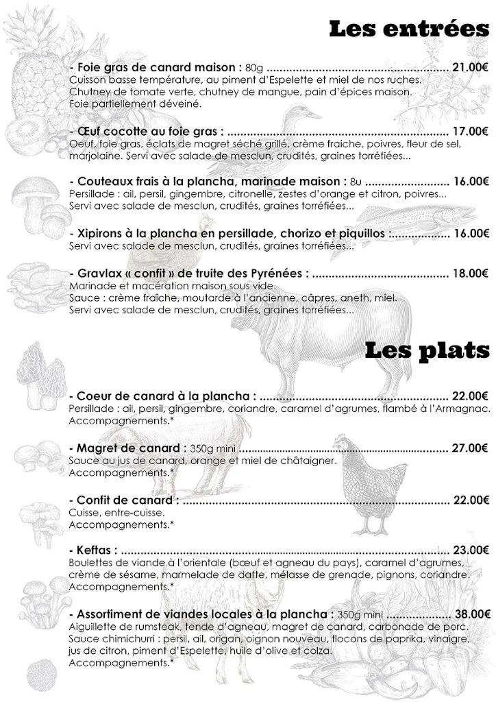 Menu_Le Canard Déchaîné_Cauterets_immagine_3