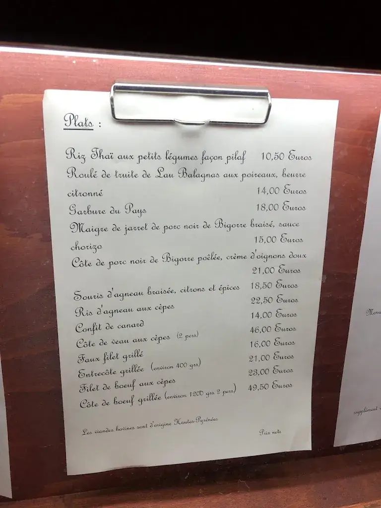 Menu_Brasserie de Bigorre_Cauterets_image_2