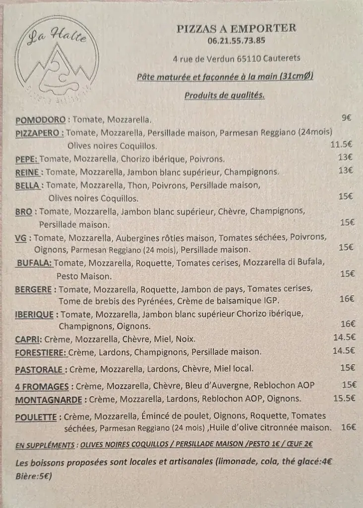 Menu_La Halte_Cauterets_image_1