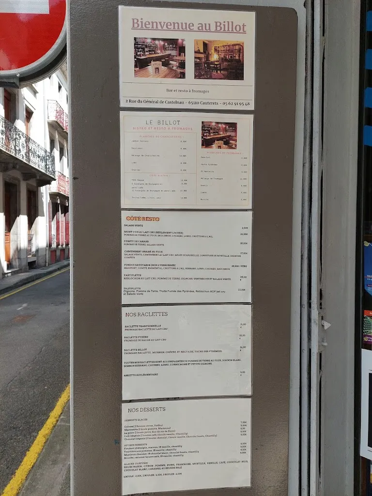 Menu_Le Billot_Cauterets_immagine_1