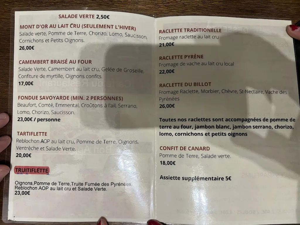Menu_Le Billot_Cauterets_immagine_2