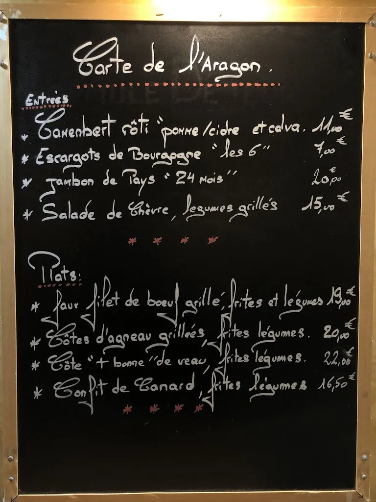 Menu_L'Aragon_Cauterets_immagine_1