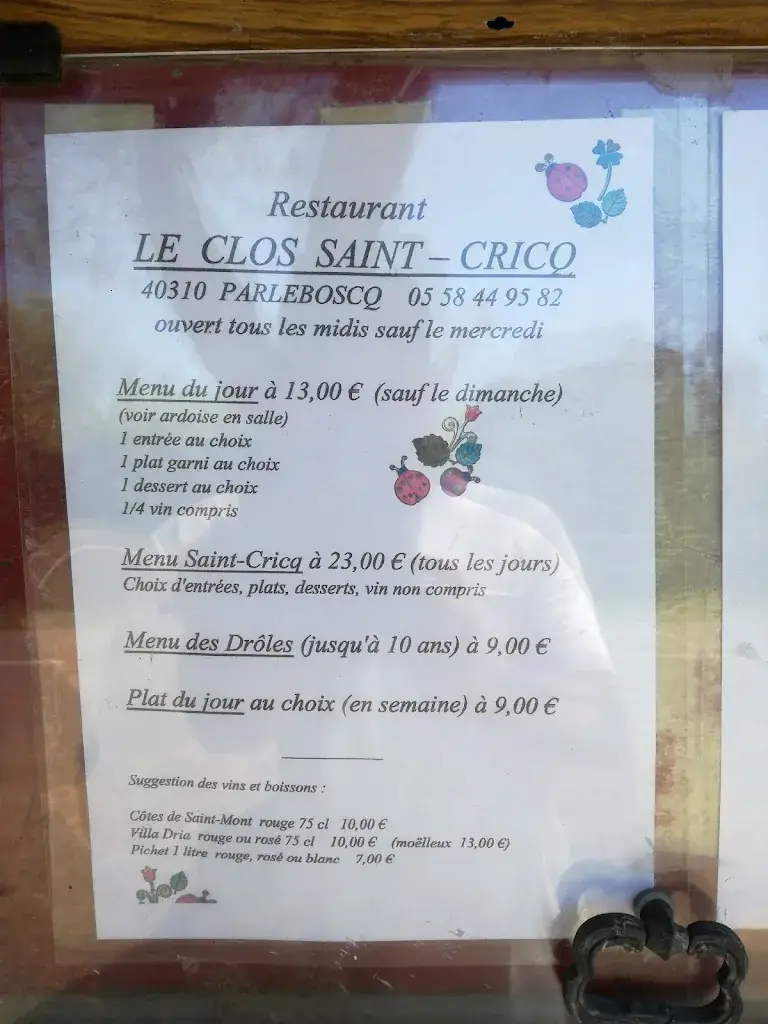 Menu_Clos Saint Cricq_Parleboscq_image_4