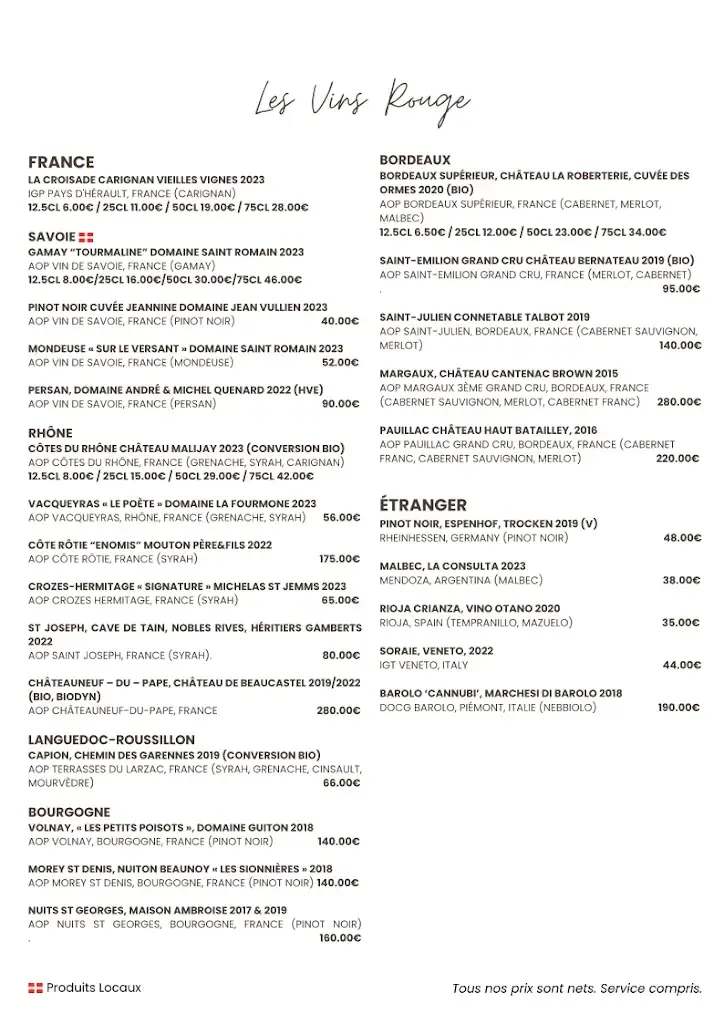 Menü_La Terrasse du Village_Allues_Bild_3