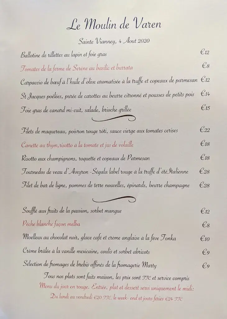 Menu_Le Moulin de Varen_Varen_image_1