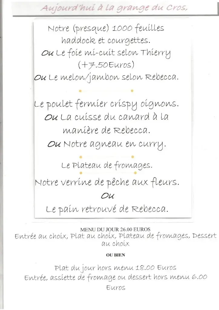 Menu_auberge de la grange du cros_Saillac_image_1