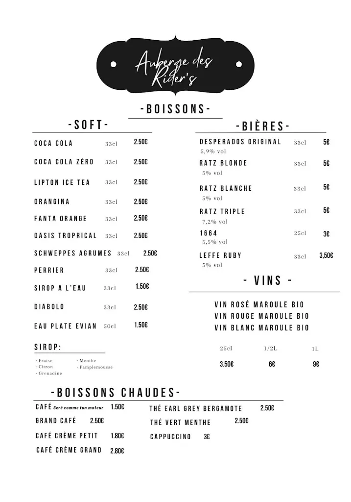 Menu_Auberge des Riders_Loze_image_1
