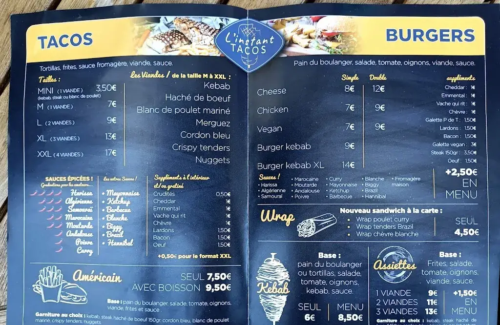 Menu_L'Instant Tacos kebab burger_Cépet_immagine_3