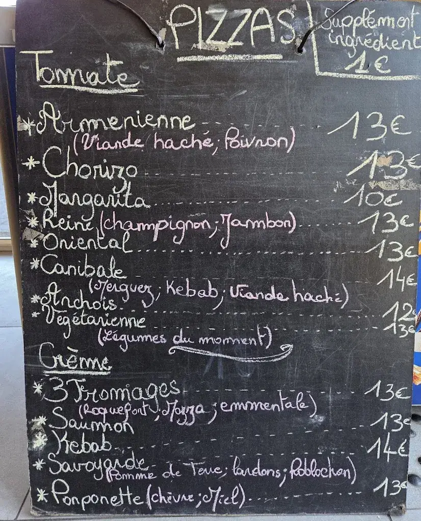 Menu_Bar restaurant pizzeria l'abbaye de Cendras_Cendras_image_1