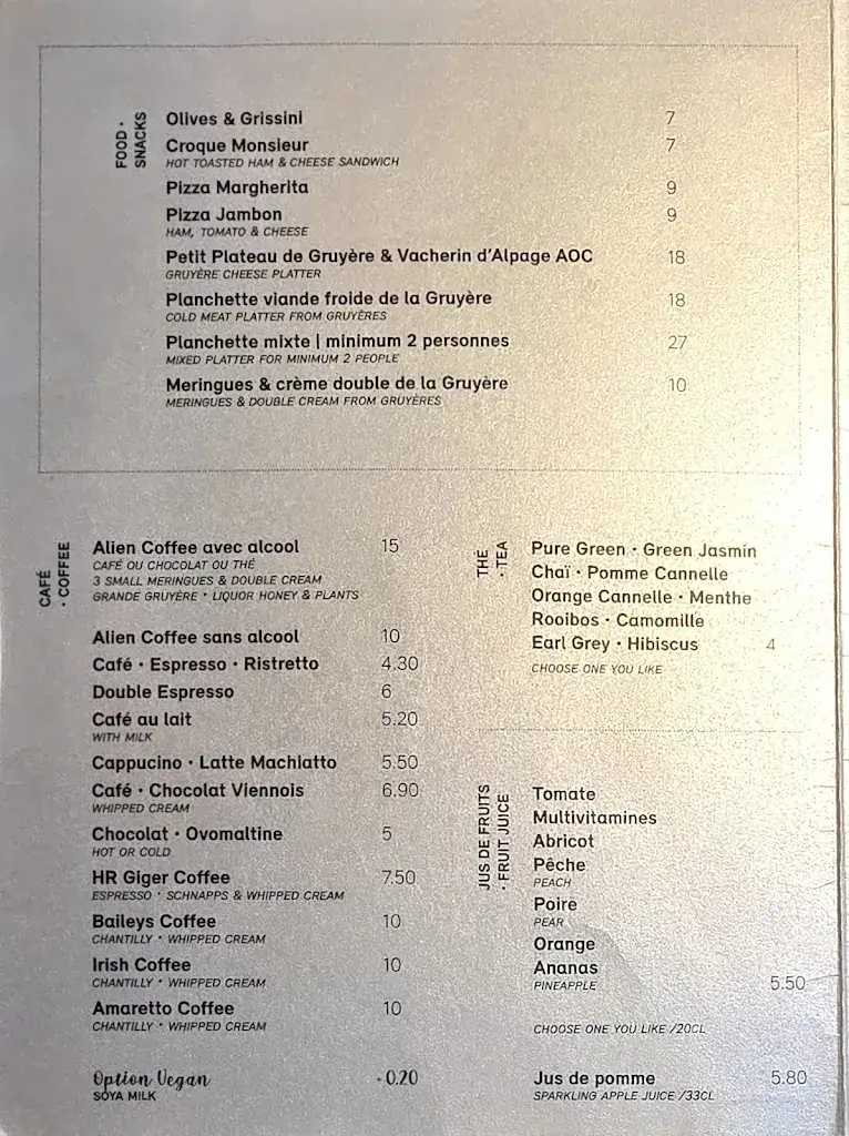 Menu_HR Giger - Bar & Museum_Gruyères_image_2