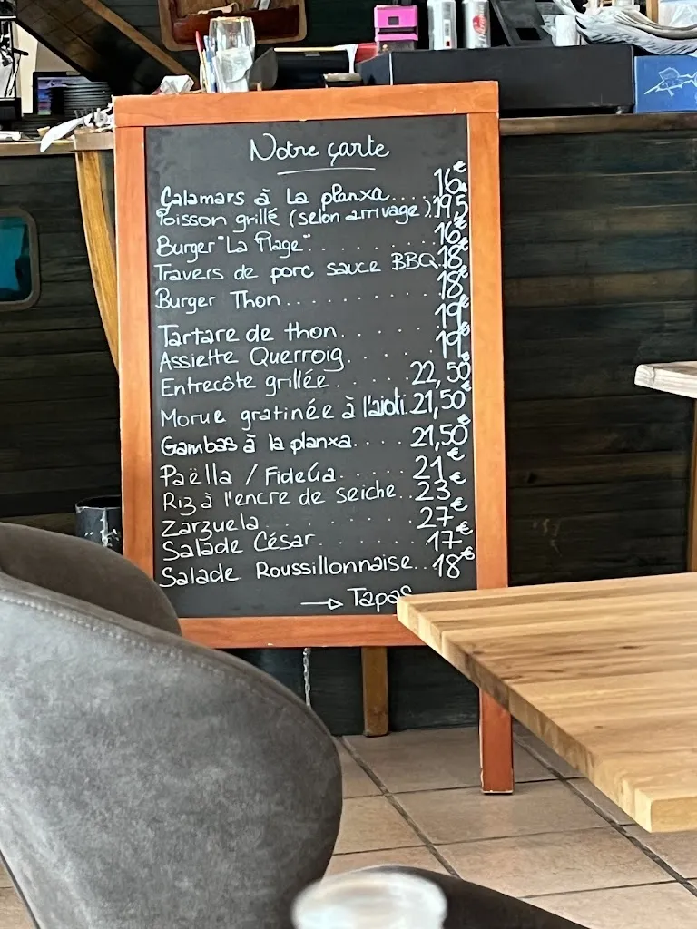 Menu_Restaurant de la Plage. Bar_Cerbère_image_2