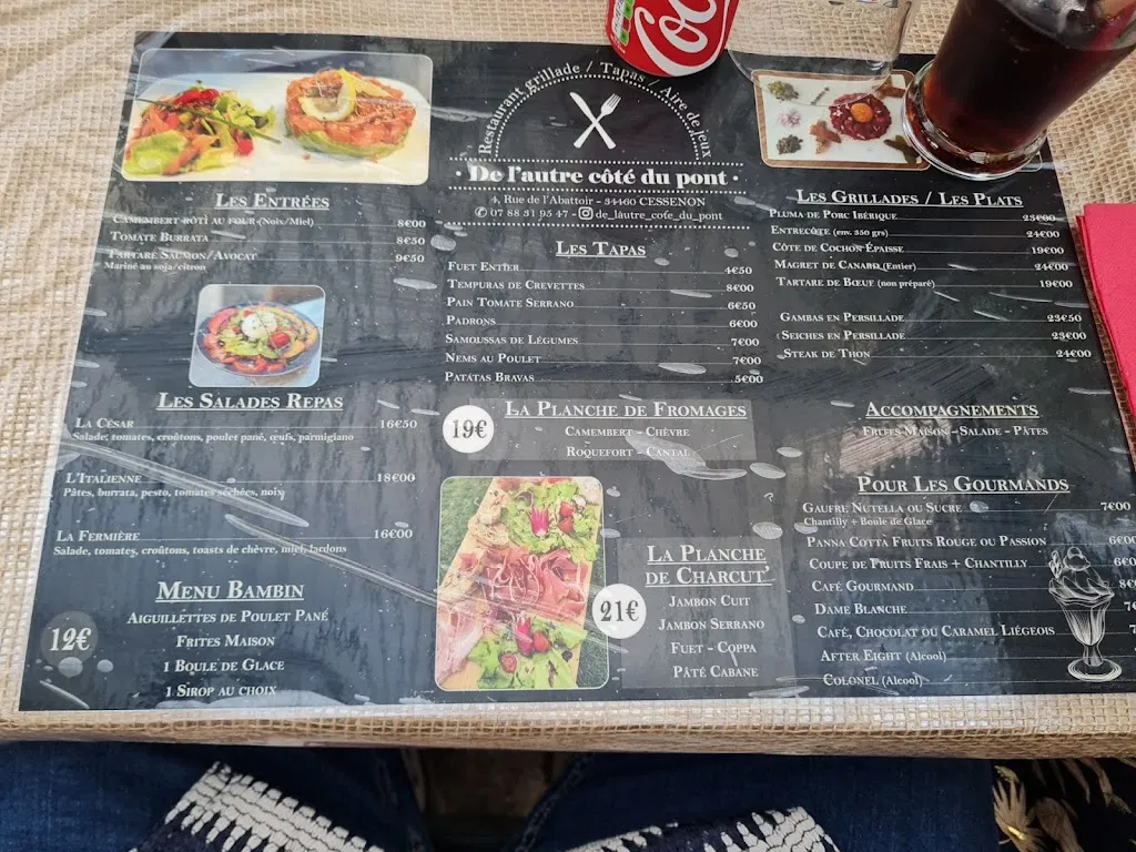 Menu_Restaurant De L'autre Cote Du Pont_Cessenon-sur-Orb_image_1