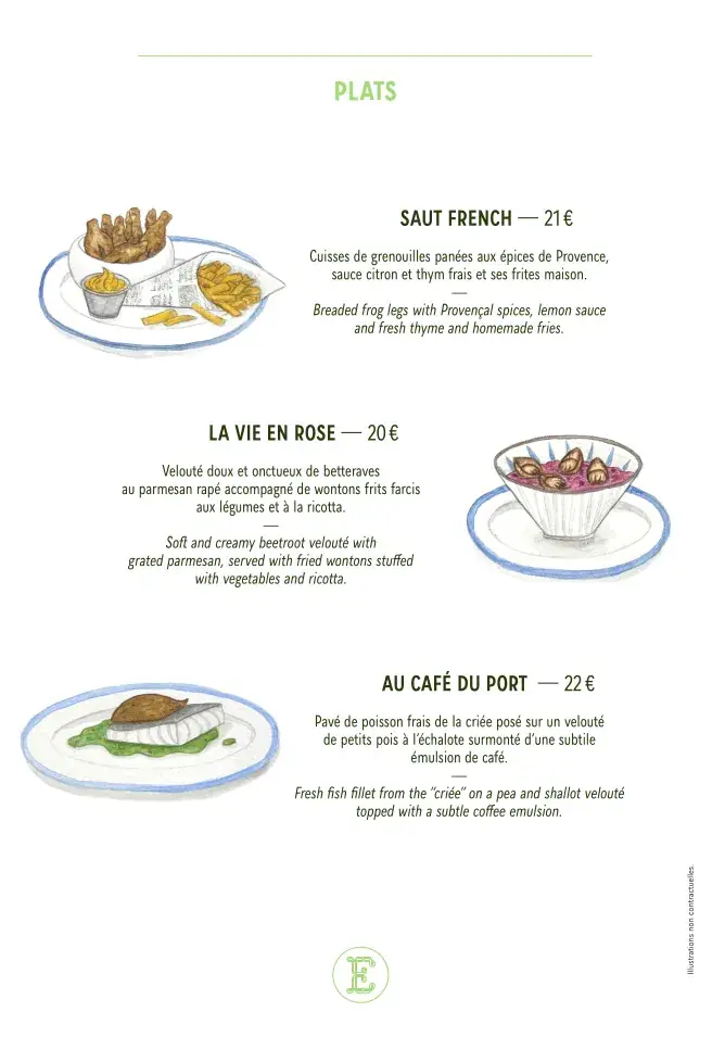 Menu_Restaurant L'Escapade_Roquebrun_image_1