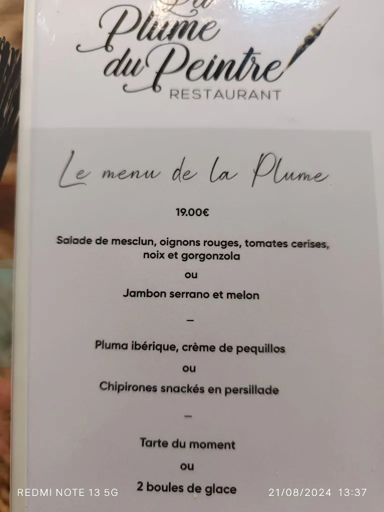 Menu_La Plume du Peintre_Céret_image_3