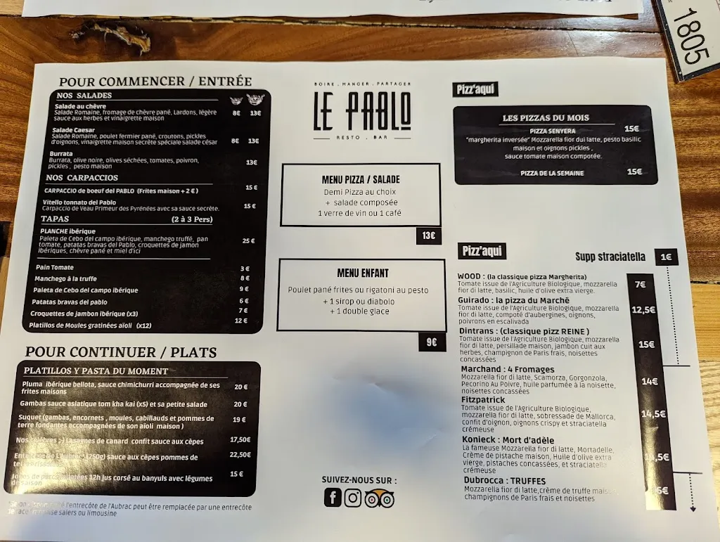 Menu_Le Pablo Resto-Bar_Céret_image_2