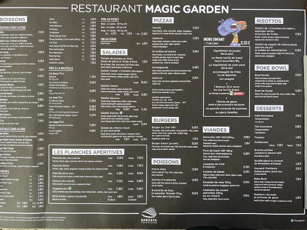 Menu_Restaurant Magic Garden_Clapiers_image_1