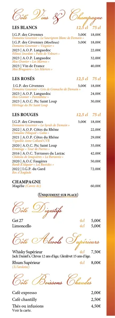 Menü_Restaurant Roukinou_Clarensac_Bild_4