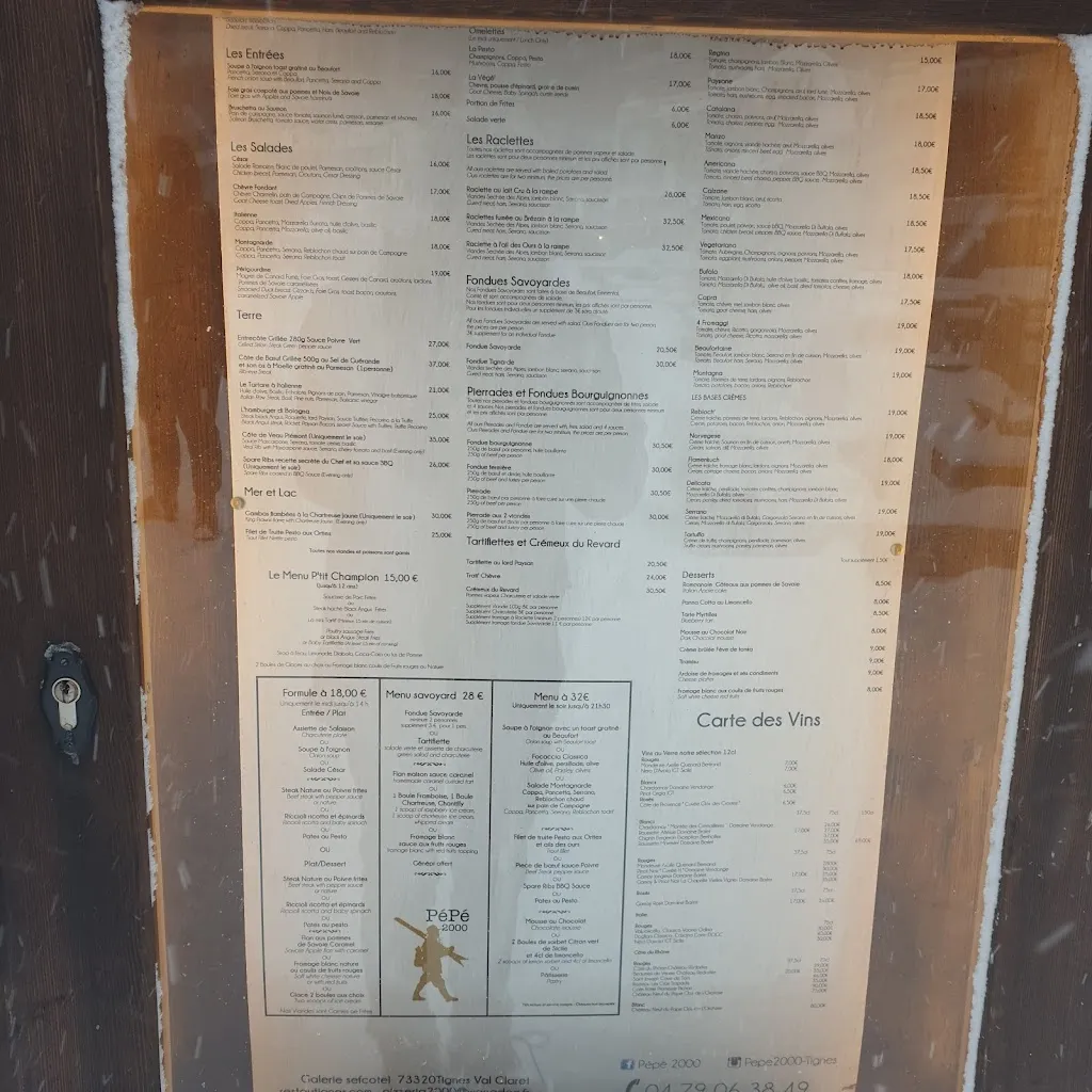 Menu_Pépé 2000_Tignes_immagine_1