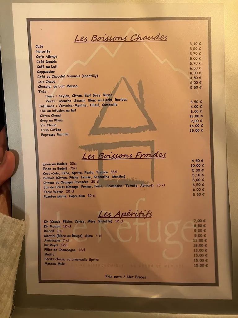 Le Refuge restaurant in Allues