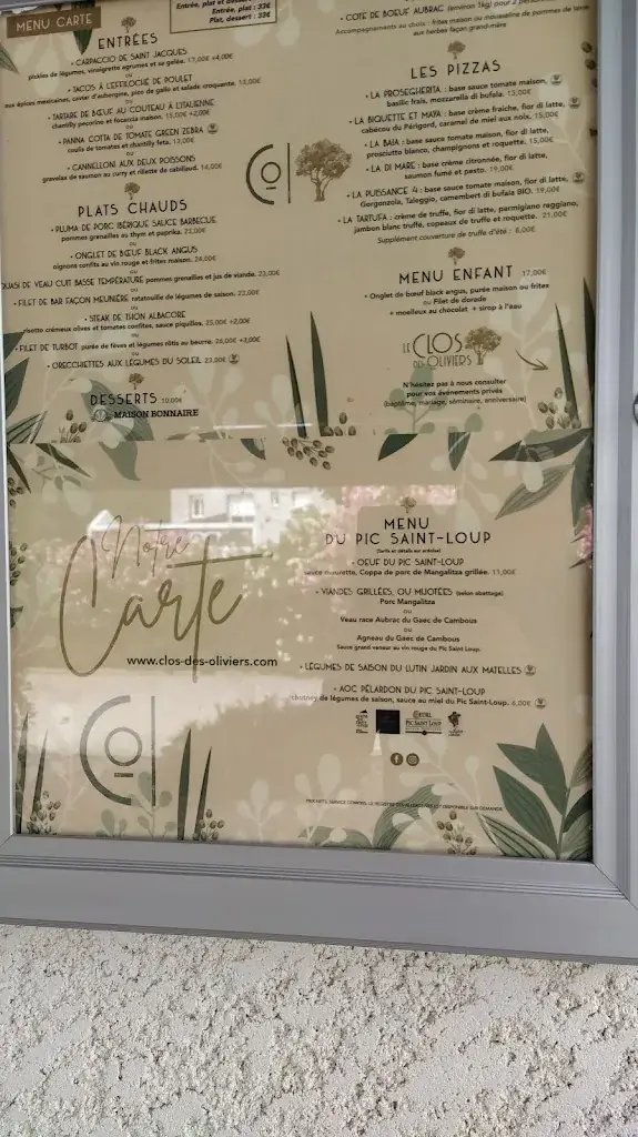 Menu_Clos des Oliviers - Restaurant - Guinguette - Séminaires_Saint-Gély-du-Fesc_image_4