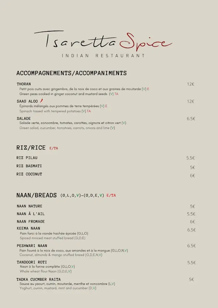 Menu_Tsaretta Spice, Méribel_Allues_image_3