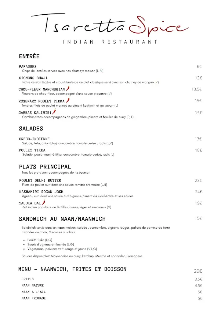 Menu_Tsaretta Spice, Méribel_Allues_image_4