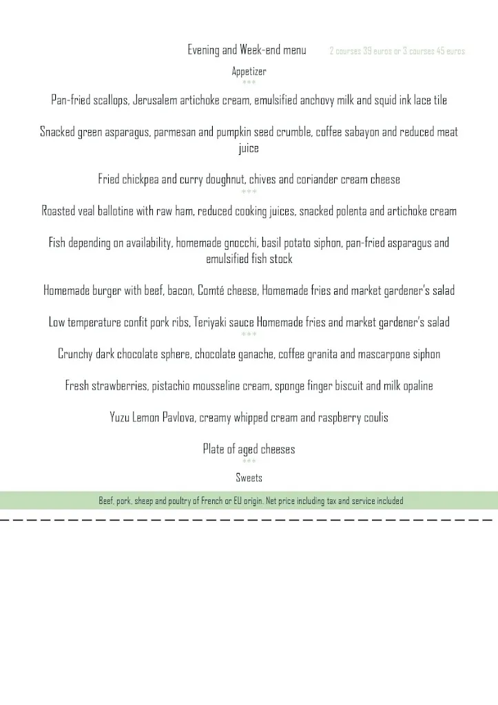 Menu_Le Restaurant du domaine_Saint-Clément-de-Rivière_image_1