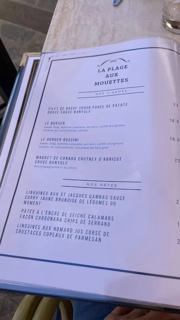 Menu_La Plage aux Mouettes_Collioure_image_4