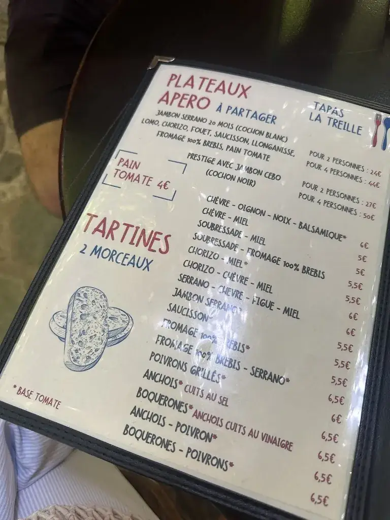 Menu_La Treille Tapas_Collioure_image_1