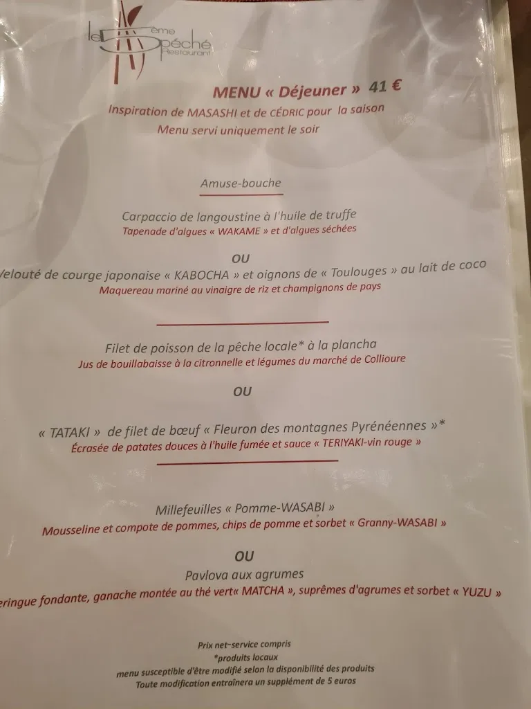 Menu_Le 5ème Péché_Collioure_immagine_1