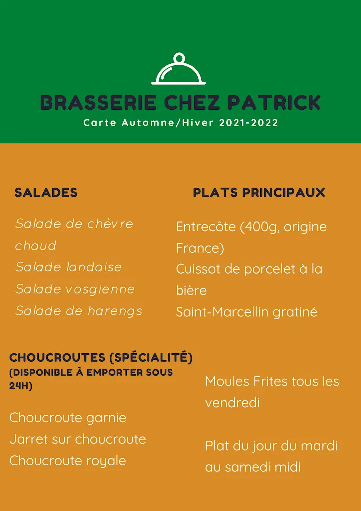 Menu_Brasserie chez Patrick_Conques-sur-Orbiel_immagine_1